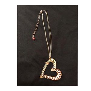 Pink and Clear Heart 💕 Silver Chain Necklace